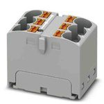 Phoenix Contact Distribution Block, 6 Way, 0.2 → 6mm², 32A, 630 V, Grey