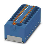 Phoenix Contact Distribution Block, 19 Way, 6mm², 32A, 450 V, Blue