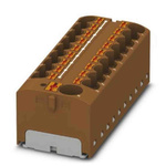 Phoenix Contact Distribution Block, 19 Way, 6mm², 32A, 450 V, Brown