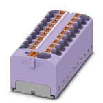 Phoenix Contact Distribution Block, 19 Way, 6mm², 32A, 450 V, Violet
