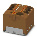 Phoenix Contact Distribution Block, 7 Way, 6mm², 32A, 450 V, Brown
