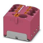 Phoenix Contact Distribution Block, 7 Way, 6mm², 32A, 450 V, Pink
