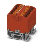 Phoenix Contact Distribution Block, 12 Way, 4mm², 24A, 690 V, Red