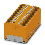 Phoenix Contact Distribution Block, 18 Way, 6mm², 32A, 450 V, Orange