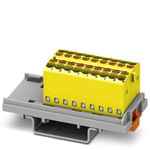 Phoenix Contact Distribution Block, 18 Way, 2.5mm², 17.5A, 500 V, Yellow