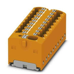 Phoenix Contact Distribution Block, 19 Way, 2.5mm², 17.5A, 450 V, Orange