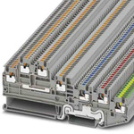 Phoenix Contact PTIO 1,5 Series Grey Non-Fused DIN Rail Terminal, 0.14 → 1.5mm², Push In Termination