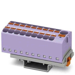 Phoenix Contact Distribution Block, 19 Way, 0.2 → 6mm², 32A, 800 V, Violet