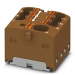 Phoenix Contact Distribution Block, 7 Way, 2.5mm², 17.5A, 450 V, Brown