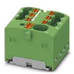 Phoenix Contact Distribution Block, 7 Way, 2.5mm², 17.5A, 450 V, Green