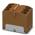 Phoenix Contact Distribution Block, 6 Way, 6mm², 32A, 450 V, Brown