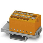 Phoenix Contact Distribution Block, 13 Way, 4mm², 24A, 690 V, Orange