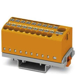 Phoenix Contact Distribution Block, 19 Way, 4mm², 24A, 690 V, Orange
