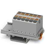 Phoenix Contact Distribution Block, 6 Way, 0.2 → 6mm², 32A, 800 V, Grey