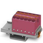 Phoenix Contact Distribution Block, 12 Way, 0.2 → 6mm², 32A, 800 V, Pink