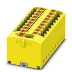 Phoenix Contact Distribution Block, 19 Way, 4mm², 24A, 450 V, Yellow