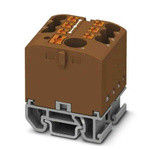 Phoenix Contact Distribution Block, 7 Way, 4mm², 24A, 690 V, Brown