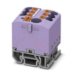 Phoenix Contact Distribution Block, 7 Way, 4mm², 24A, 690 V, Violet
