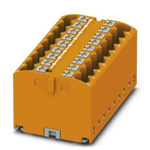 Phoenix Contact Distribution Block, 18 Way, 0.14 → 4mm², 24A, 450 V, Orange