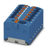 Phoenix Contact Distribution Block, 13 Way, 2.5mm², 17.5A, 450 V, Blue