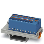 Phoenix Contact Distribution Block, 19 Way, 2.5mm², 17.5A, 500 V, Blue
