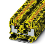 Phoenix Contact PT 10 Series Black, Yellow Component Terminal Block, 16mm², Push In Termination, ATEX, IECEx