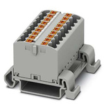 Phoenix Contact Distribution Block, 18 Way, 4mm², 24A, 690 V, Grey