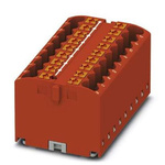 Phoenix Contact Distribution Block, 18 Way, 4mm², 24A, 450 V, Red