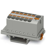 Phoenix Contact Distribution Block, 13 Way, 6mm², 63A, 800 V, Grey