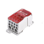 RS PRO Distribution Block, 7 Way, 500A, White