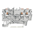 Wago TOPJOB S, 2200 Series Grey Feed Through Terminal Block, 1mm², Single-Level, Push-In Cage Clamp Termination, ATEX,