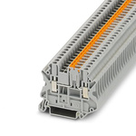 Phoenix Contact UT 2.5-MT-P/P TMR Series Grey Knife Disconnect Terminal Block, 2.5mm², 1-Level, Screw Termination