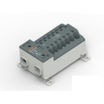 Distribution Block, 14 Way, 1.5 → 25mm², 85A, 1 kV, Black, Grey