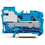 Wago TOPJOB S Series Blue DIN Rail Terminal Block, 6mm², 1-Level, Push-In Cage Clamp Termination, ATEX, EAC Ex, IECEx