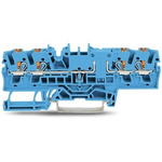 Wago TOPJOB S Series Blue DIN Rail Terminal Block, 2.5mm², 1-Level, Push In Termination, ATEX, CSA, IECEx
