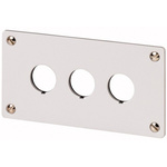 Eaton Brushed Aluminium M22 Push Button Enclosure - 3 Hole 22mm Diameter