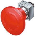 Siemens Mushroom Red Push Button Head - Momentary, 3SB3 Series, 22mm Cutout, Round