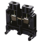 Entrelec SNA Series Black Standard Din Rail Terminal, 6mm², Single-Level, Screw Termination