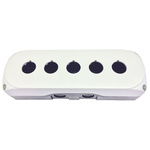 Lovato Grey Plastic Platinum Push Button Enclosure - 5 Hole 22mm Diameter