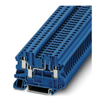 Phoenix Contact UT 4-TWIN-TG P/P BU Series Blue Disconnect Terminal Block, Single-Level, Screw Termination