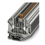 Phoenix Contact USST 4-MT P/P Series Grey Knife Disconnect Terminal Block, 0.2 → 6mm², Single-Level, Screw