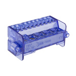 RS PRO Distribution Block, 26 Way, Blue