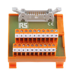 RS PRO 20-Contact Interface Module, IDC Connector, DIN Rail Mount, 1A