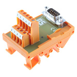 RS PRO 9-Contact Male Interface Module, D-sub Connector, DIN Rail Mount, 1A