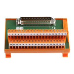 RS PRO 37-Contact Male Interface Module, D-sub Connector, DIN Rail Mount, 1A