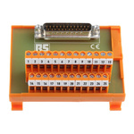 RS PRO 25-Contact Male Interface Module, D-sub Connector, DIN Rail Mount, 1A