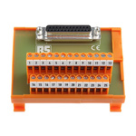 RS PRO 25-Contact Female Interface Module, D-sub Connector, DIN Rail Mount, 1A
