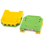RS PRO 2-Way Earth Terminal Block, 4mm², 0.2 → 4 AWG Wire, Screw Down, Nylon Housing