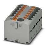 Phoenix Contact Distribution Block, 13 Way, 0.14 → 4mm², 24 A, 41 A, 500 V, Grey