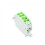 Weidmuller Distribution Block, 2 Way, 16 mm², 25 mm², 152A, 1 kV ac/dc, 600 V, Green